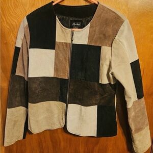 Vintage Karen Arnold
Leather Patchwork Women's Jacket
Size Medium Y2K